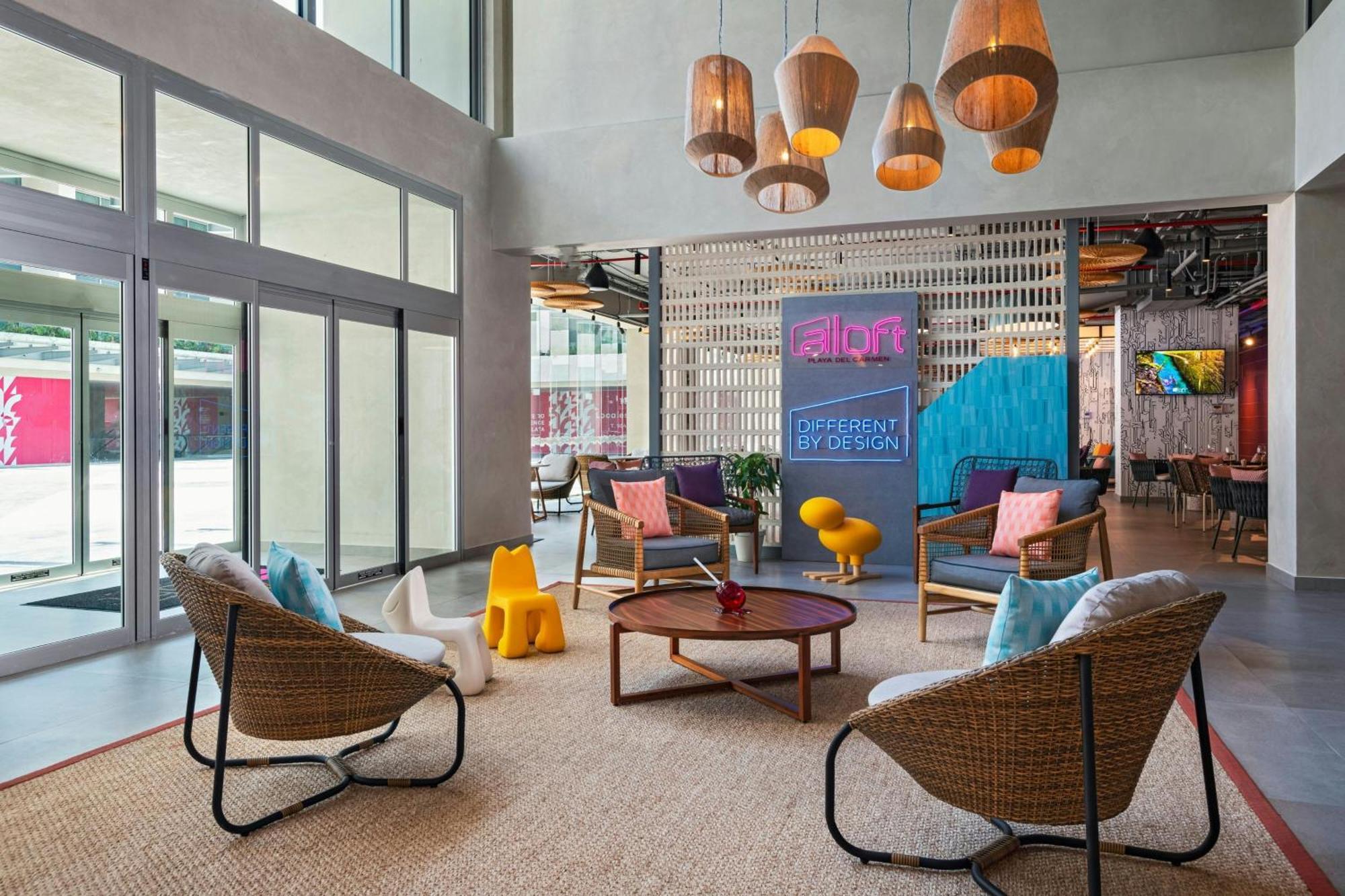 Aloft Playa Del Carmen Hotel Екстериор снимка The lobby of the hotel